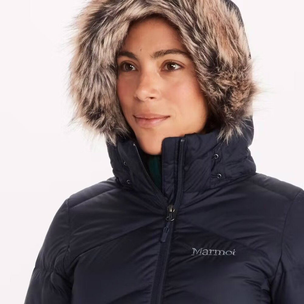 Like New | Marmot Montreaux Long Down Coat | Midnight Navy | Large (retail $325)